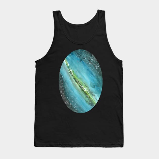 watercolour sombrero galaxy - astronomy inspired fine art Tank Top by STearleArt